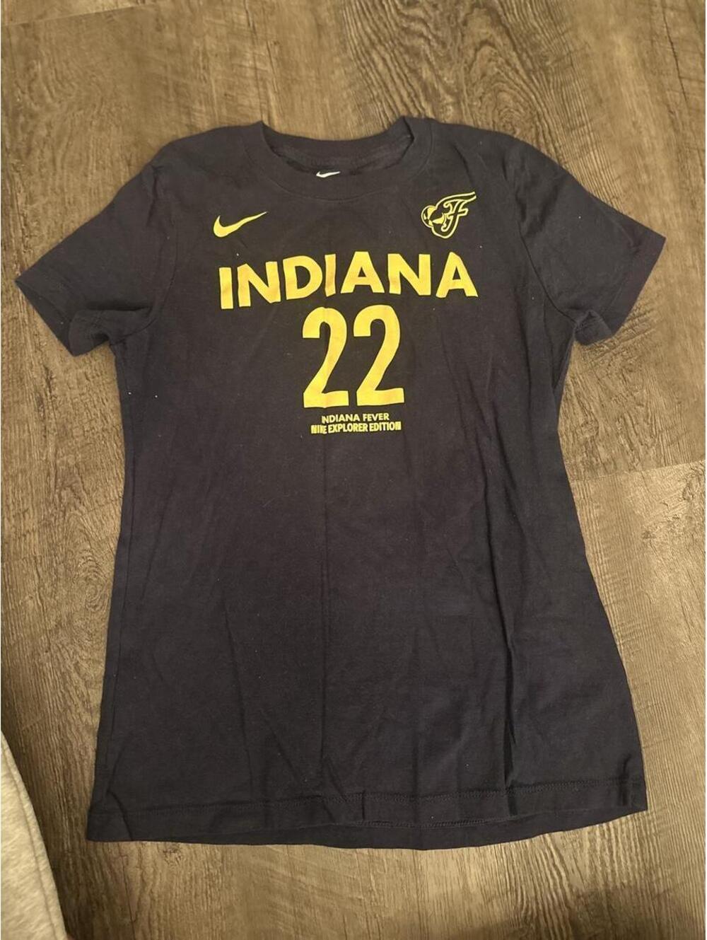 Nike Women's Black and Navy Tshirt